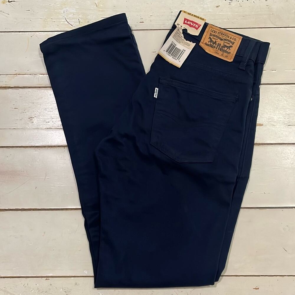 LEVI's 511 Slim Fit Boys 16 28x28  Stretch Navy Blue Brushed Cotton Jeans